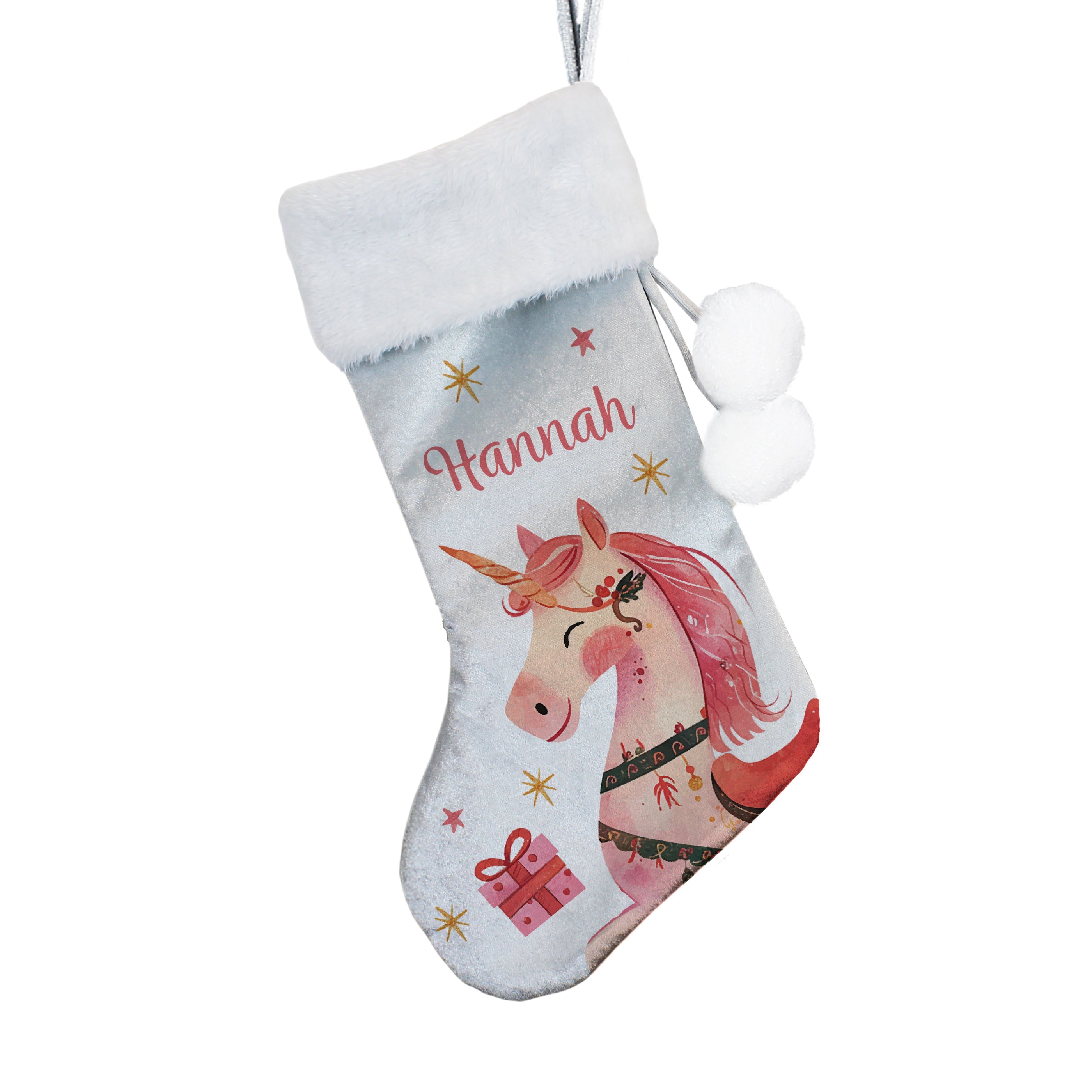 Personalised Unicorn Christmas Stocking - Shop Christmas Stockings At Gift Moments - 4