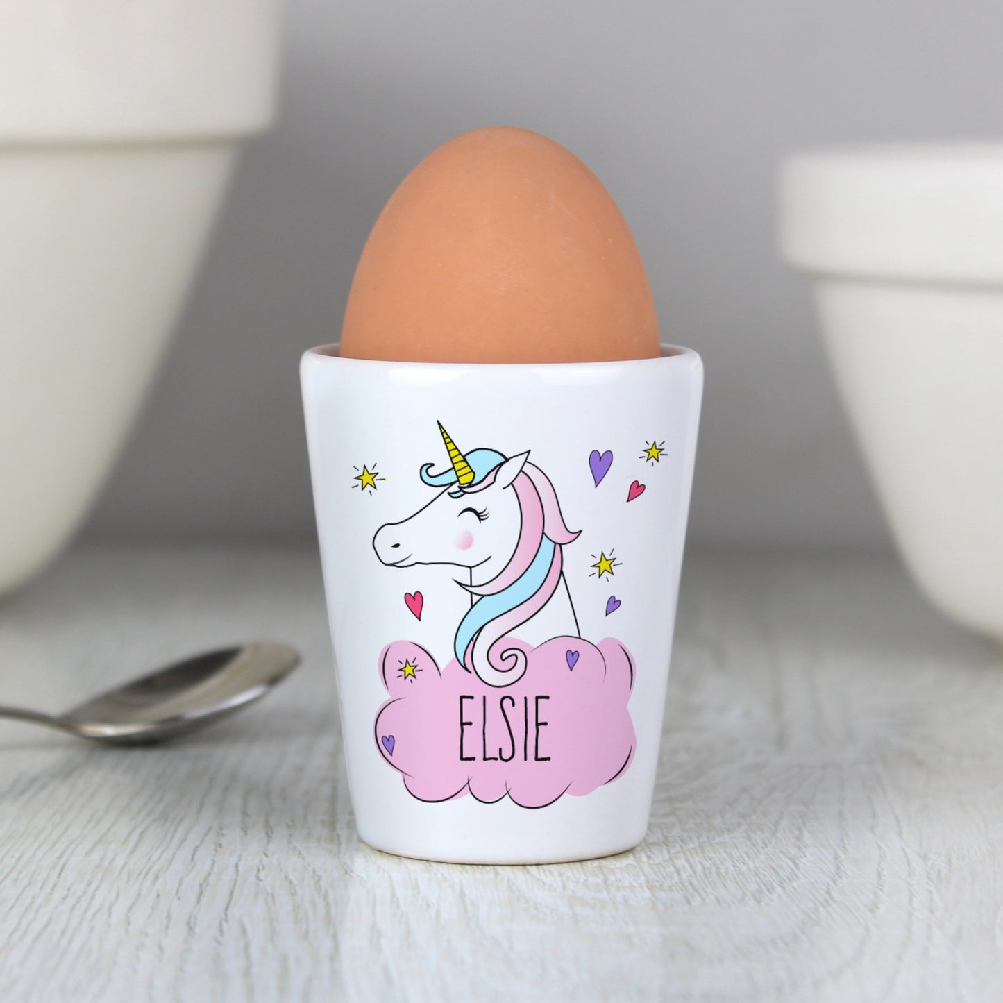 Personalised Unicorn Egg Cup: 1 - Egg Cups By Gift Moments