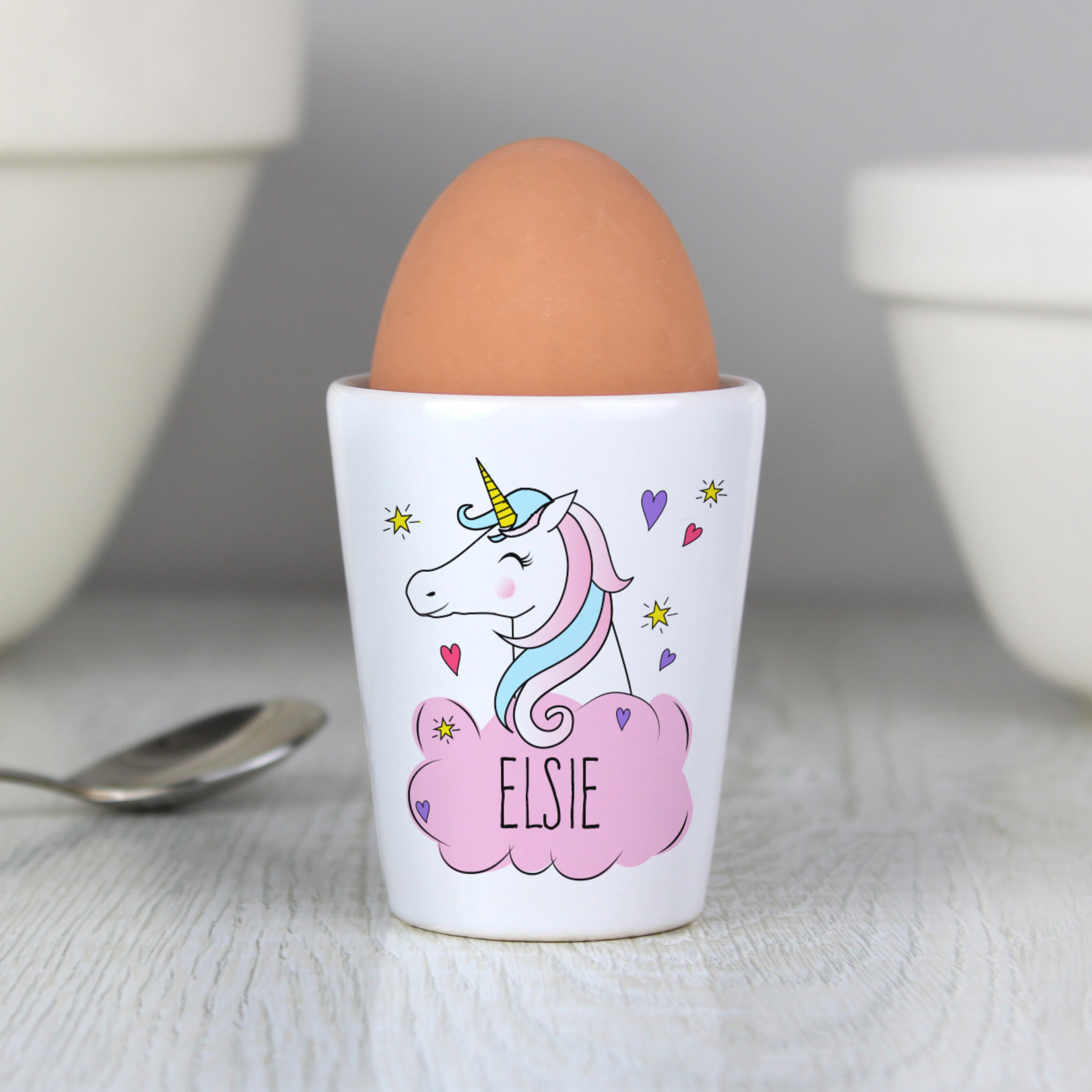 Personalised Unicorn Egg Cup - Shop Egg Cups At Gift Moments - 1