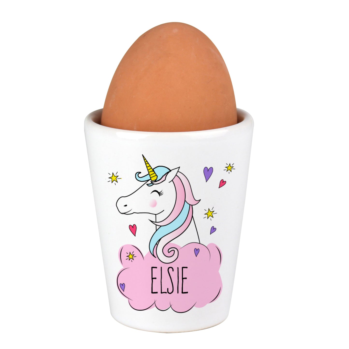 Personalised Unicorn Egg Cup: 2 - Egg Cups By Gift Moments