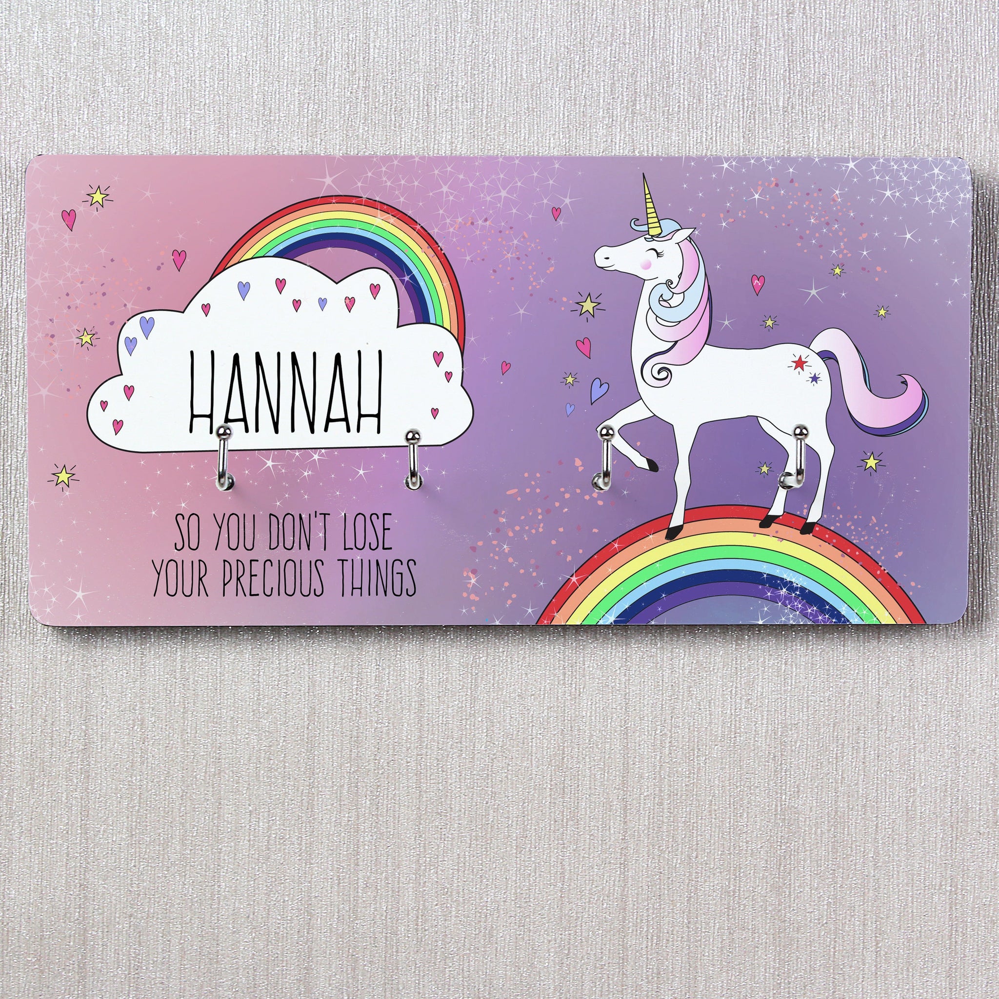 Personalised Unicorn Jewellery Hooks: 3 - Signs & Plaques By Gift Moments