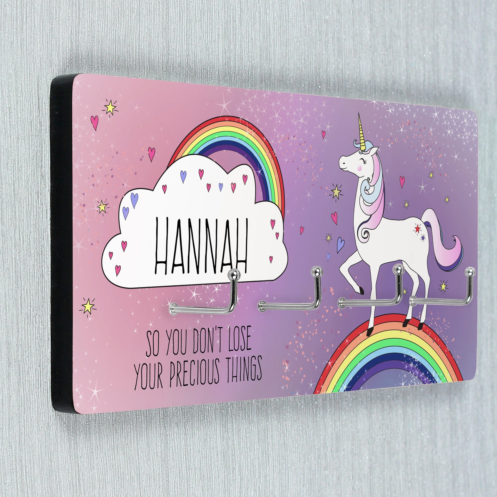 Personalised Unicorn Jewellery Hooks: 4 - Signs & Plaques By Gift Moments