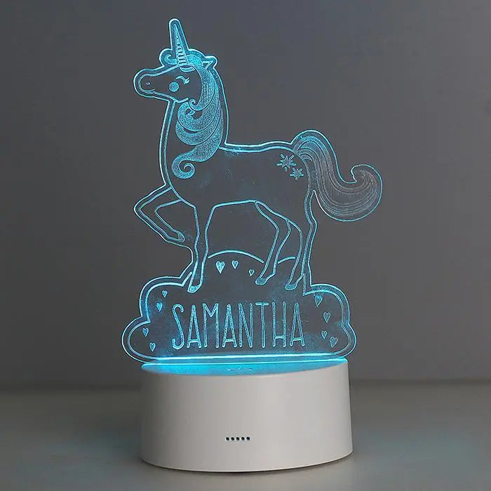 Personalised Unicorn LED Colour Changing Night Light: 7 - LED Lighting By Gift Moments