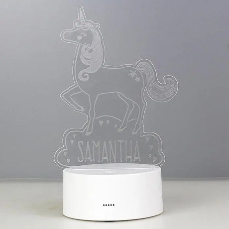 Personalised Unicorn LED Colour Changing Night Light: 2 - LED Lighting By Gift Moments