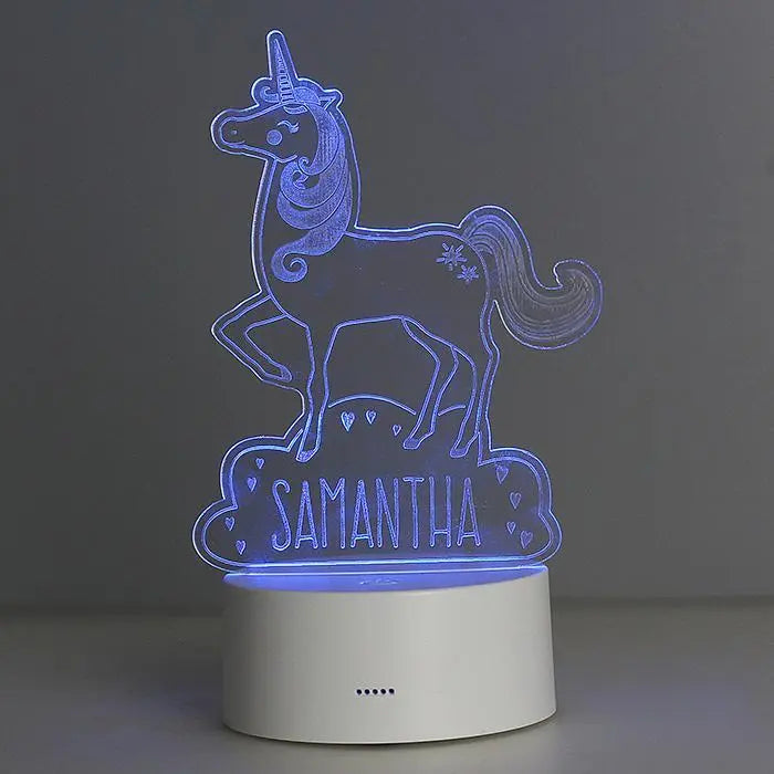 Personalised Unicorn LED Colour Changing Night Light: 5 - LED Lighting By Gift Moments