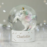 Personalised Unicorn Name Snow Globe: 1 Snow Globes By Gift Moments
