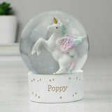 Personalised Unicorn Name Snow Globe: 3 Snow Globes By Gift Moments