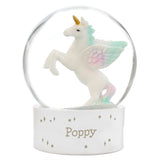 Personalised Unicorn Name Snow Globe: 4 Snow Globes By Gift Moments