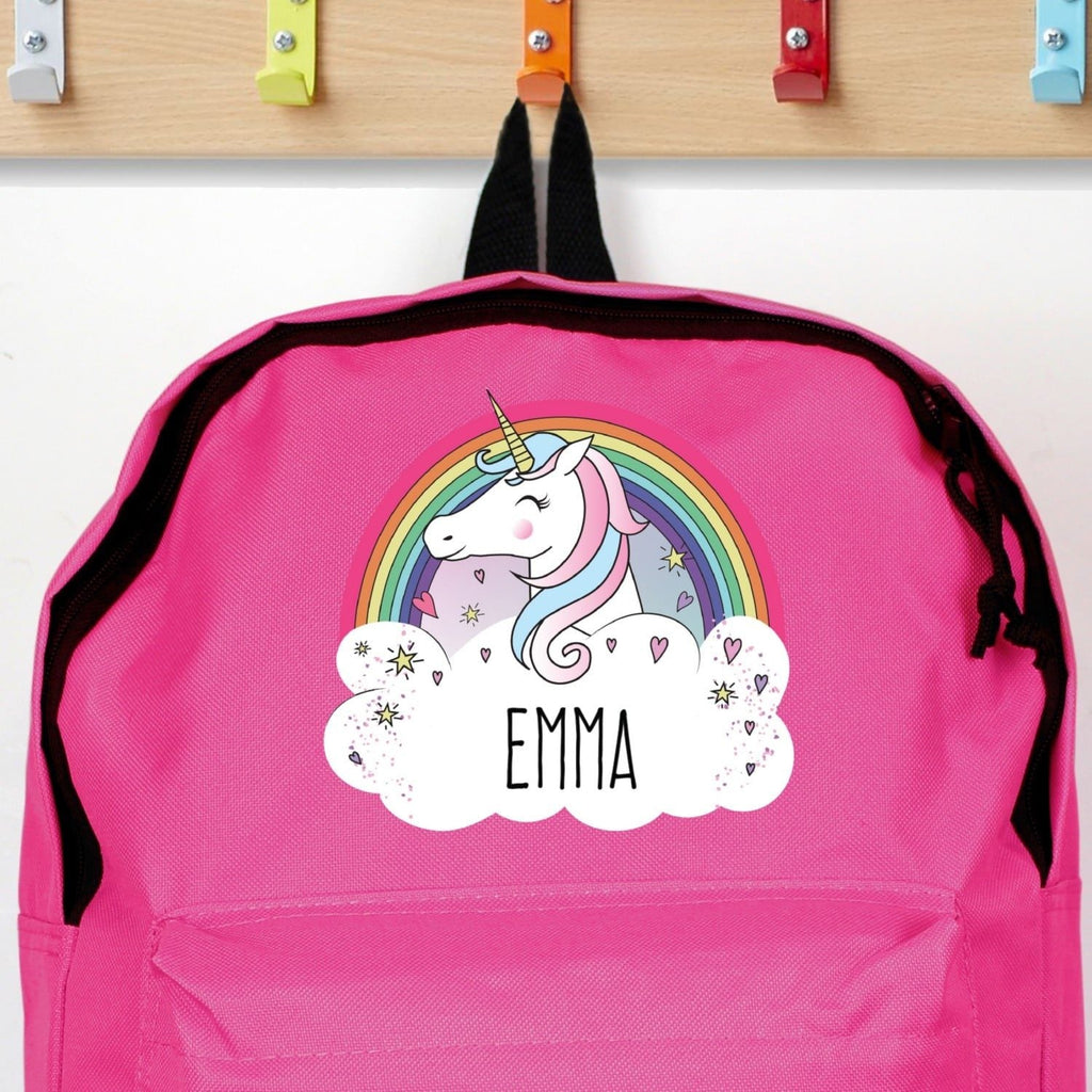 Personalised Unicorn Pink Backpack - Shop Kids Bags At Gift Moments - 3