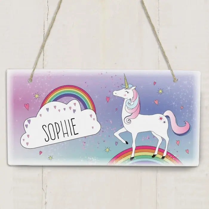 Personalised Unicorn Wooden Sign: 6 - Signs & Plaques By Gift Moments