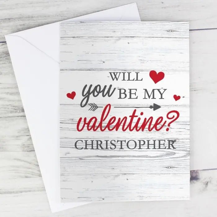 Personalised Be My Valentine Card: 6 - Greeting Cards By Gift Moments