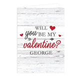 Personalised Be My Valentine Card: 3 - Greeting Cards By Gift Moments