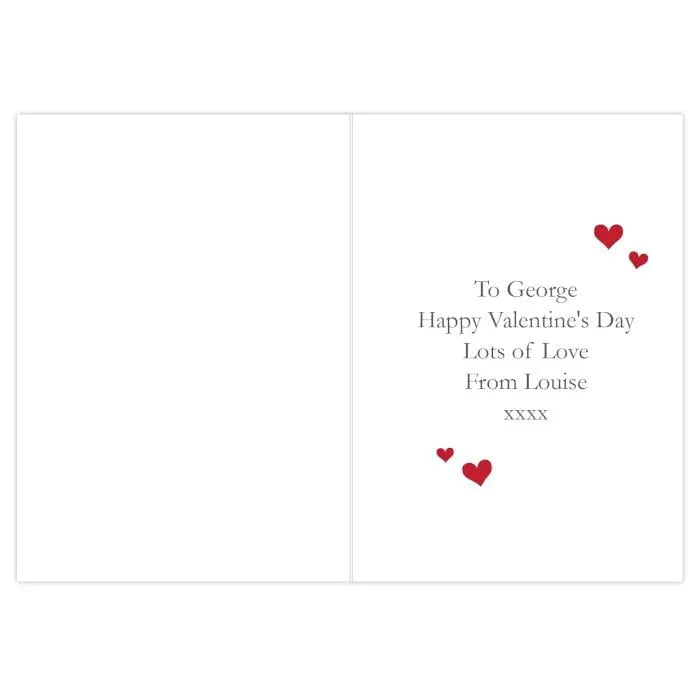 Personalised Be My Valentine Card: 4 - Greeting Cards By Gift Moments