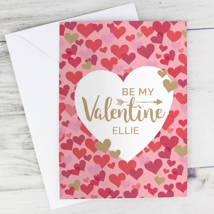 Personalised Valentine’s Day Confetti Hearts Card: 1 - Greeting Cards By Gift Moments