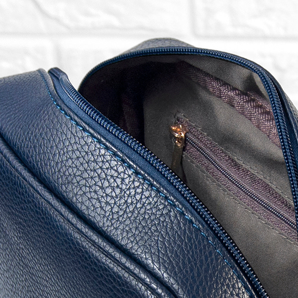 Personalised Vegan Leather Crossbody Bag in Navy: 7 - Bags & Purses By Gift Moments