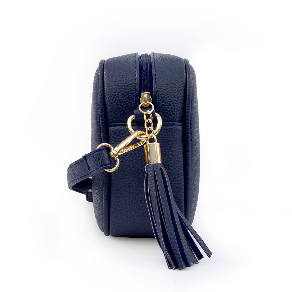 Personalised Vegan Leather Crossbody Bag in Navy: 5 - Bags & Purses By Gift Moments