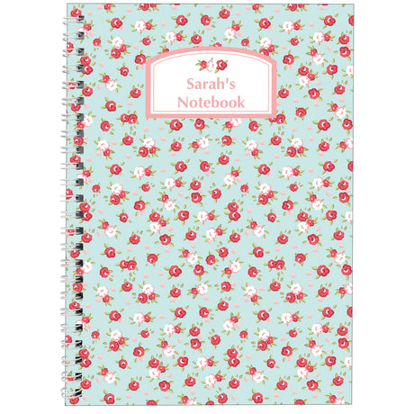 Personalised Vintage Floral A5 Notebook: 4 - Notebooks By Gift Moments
