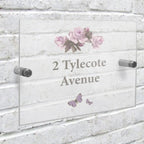 Personalised Vintage Rose Acrylic House Sign - Shop Signs & Plaques At Gift Moments - 1