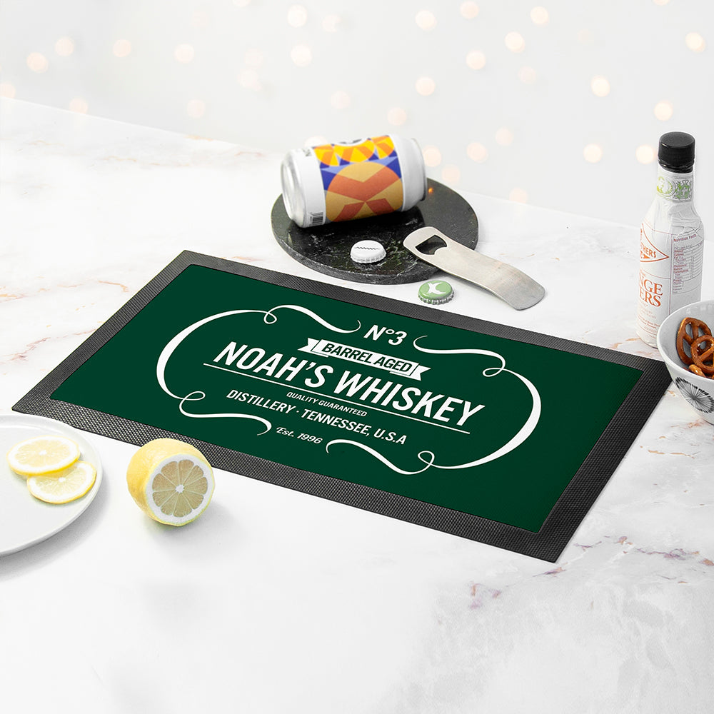 Personalised Vintage Whiskey Bar Mats: 11 - Barware By Gift Moments