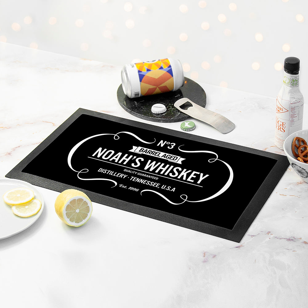 Personalised Vintage Whiskey Bar Mats: 5 - Barware By Gift Moments