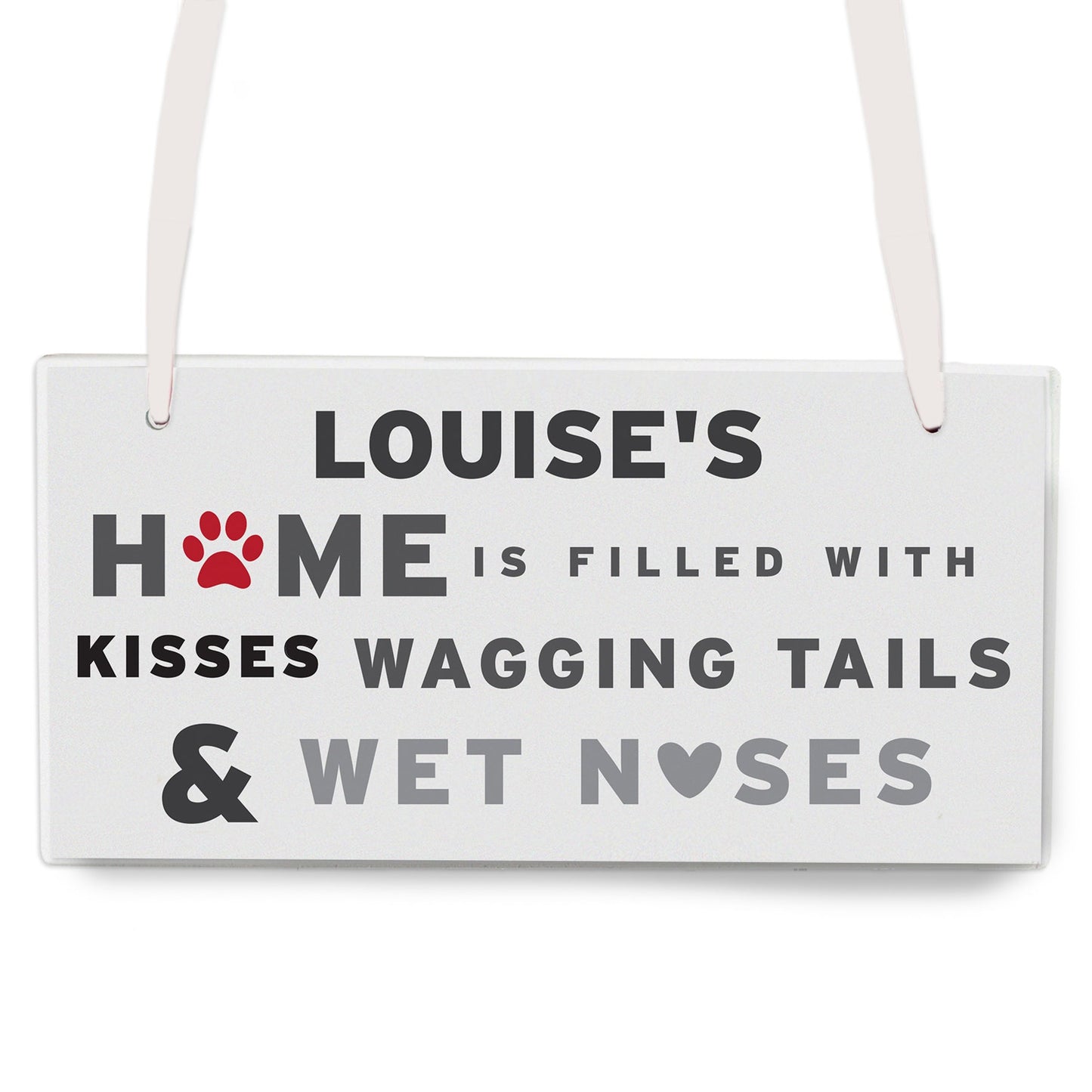 Personalised ’Wagging Tails’ Dog Wooden Sign: 3 - Signs & Plaques By Gift Moments