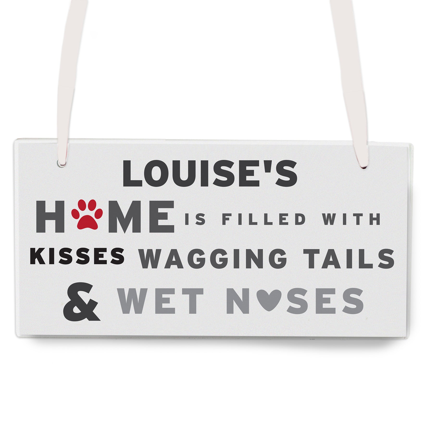 Personalised ’Wagging Tails’ Dog Wooden Sign: 3 - Signs & Plaques By Gift Moments