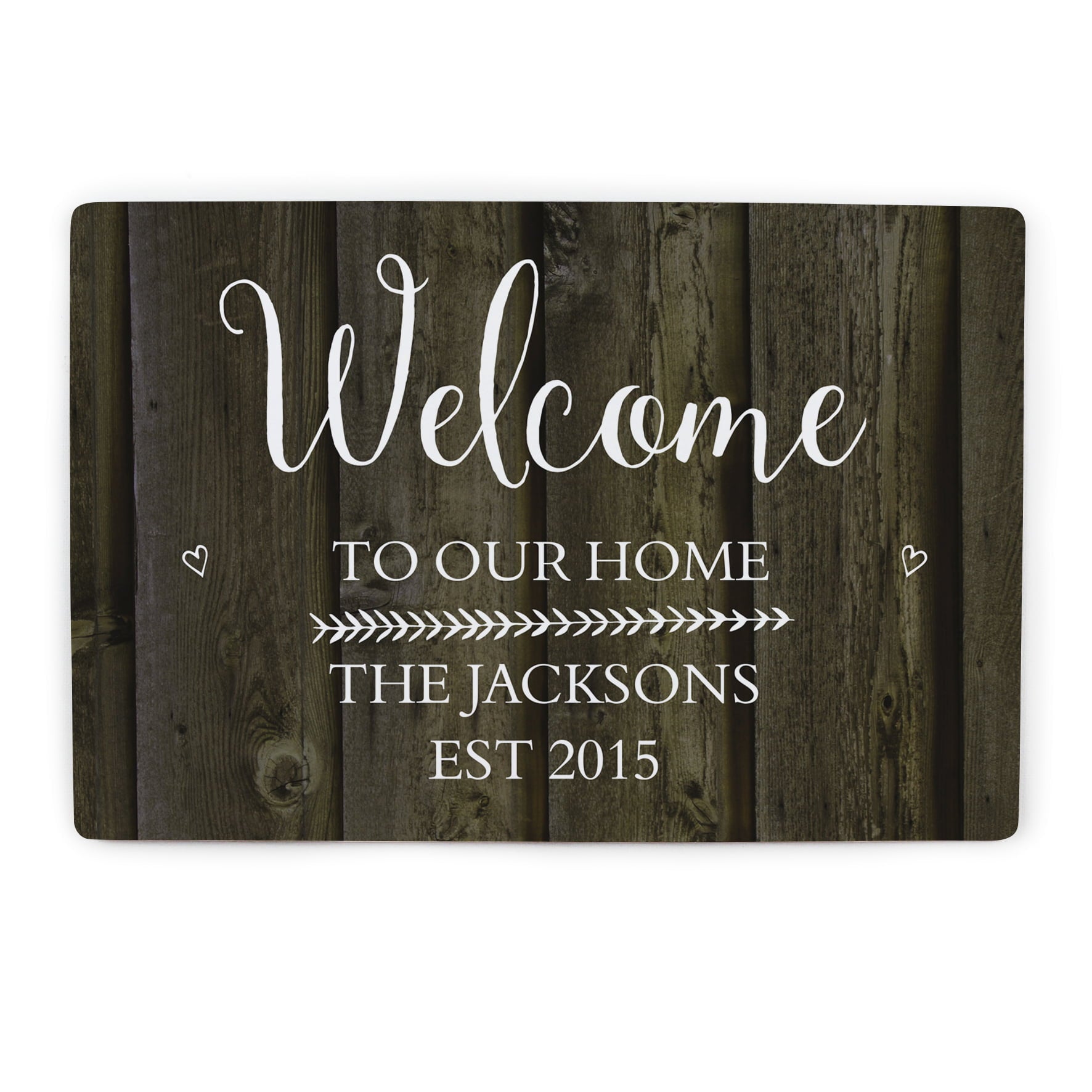 Personalised Walnut Wood Grain Metal Sign: 4 - Signs & Plaques By Gift Moments