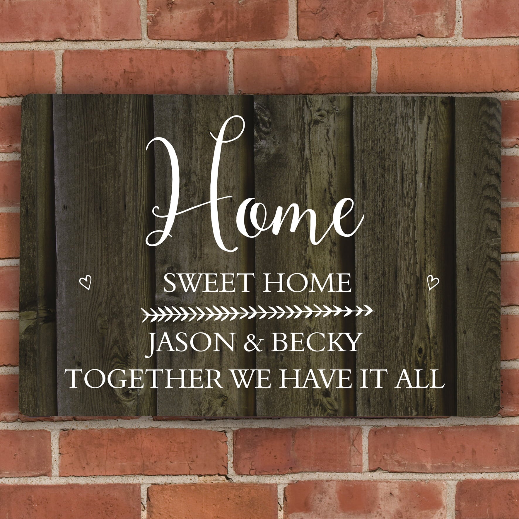 Personalised Walnut Wood Grain Metal Sign - Shop Signs & Plaques At Gift Moments - 2