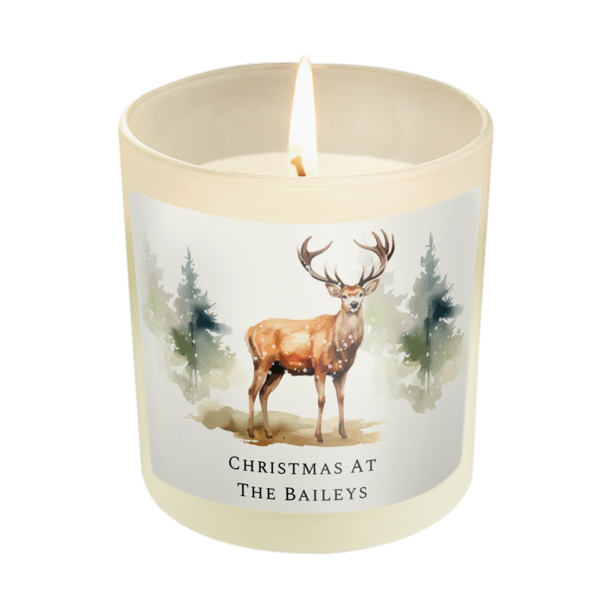 Personalised Watercolour Stag Candle Jar: 5 - Candles By Gift Moments