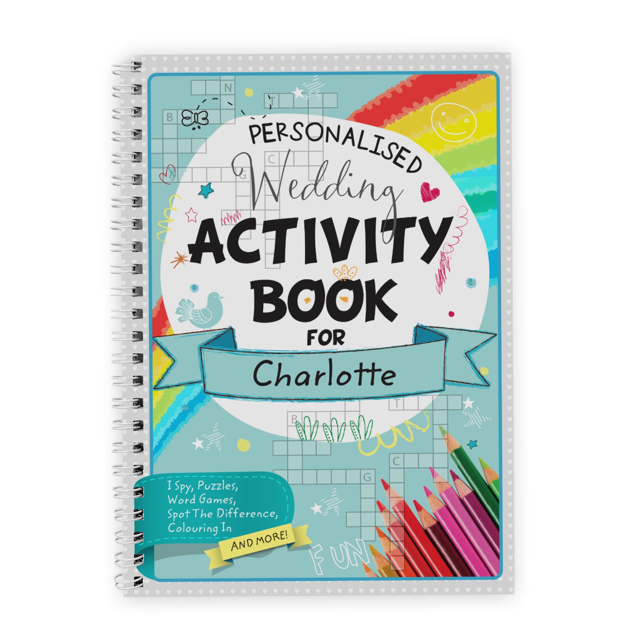 Personalised Wedding Activity A5 Notebook: 5 - Notebooks By Gift Moments