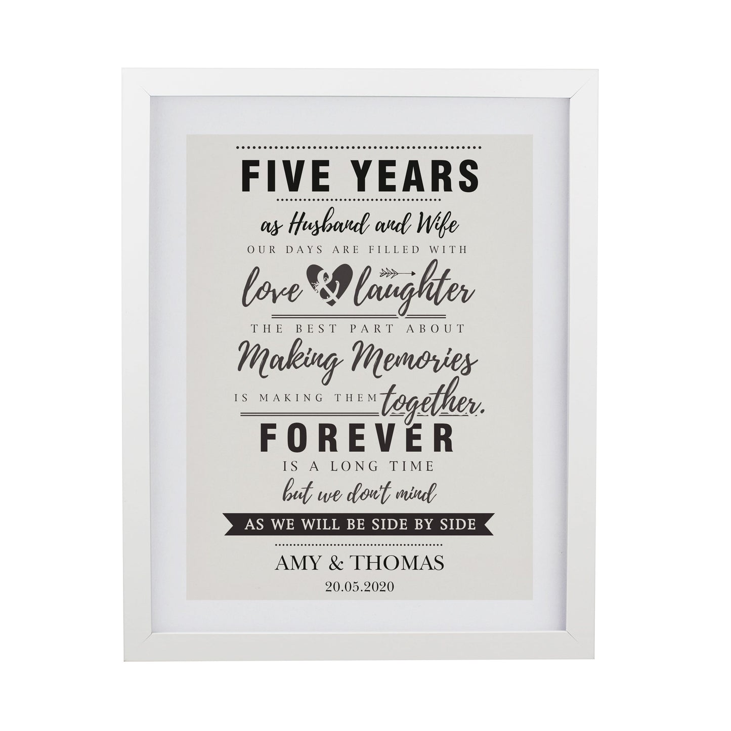 Personalised Wedding Anniversary Framed Prints: 9 - Framed Prints By Gift Moments