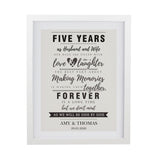 Personalised Wedding Anniversary Framed Prints: 9 - Framed Prints By Gift Moments