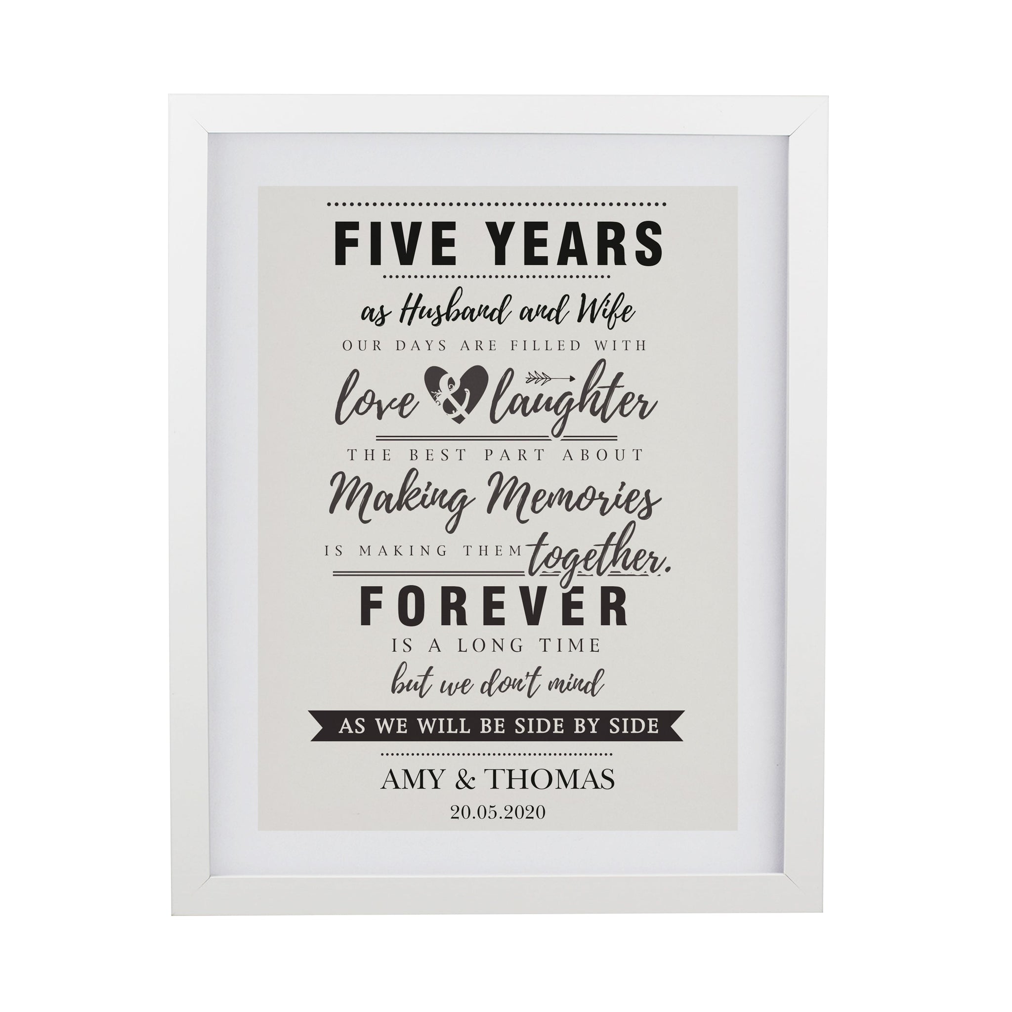 Personalised Wedding Anniversary Framed Prints: 9 - Framed Prints By Gift Moments