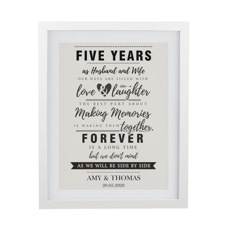 Personalised Wedding Anniversary Framed Prints: 9 - Framed Prints By Gift Moments