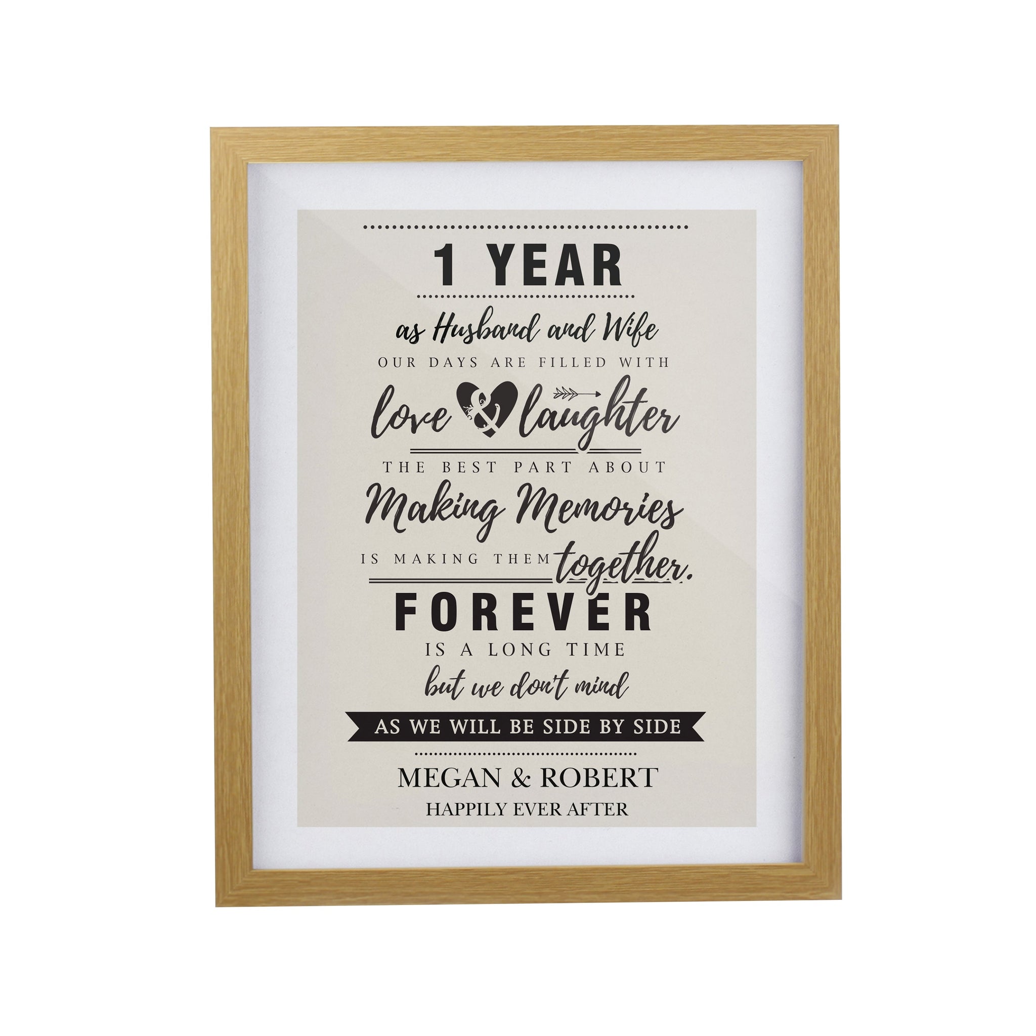 Personalised Wedding Anniversary Framed Prints: 7 - Framed Prints By Gift Moments