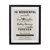 Personalised Wedding Anniversary Framed Prints: 8 - Framed Prints By Gift Moments