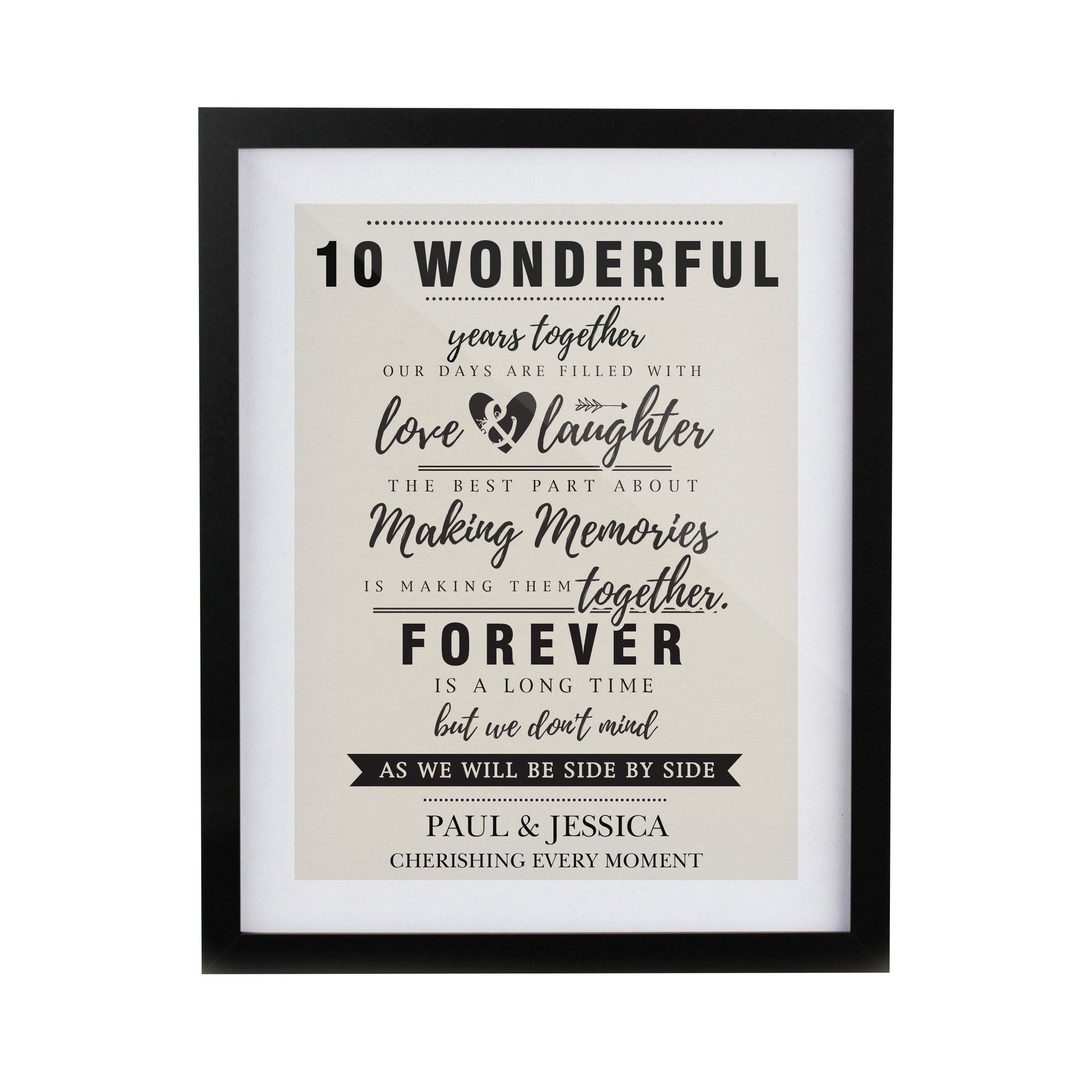 Personalised Wedding Anniversary Framed Prints: 8 - Framed Prints By Gift Moments