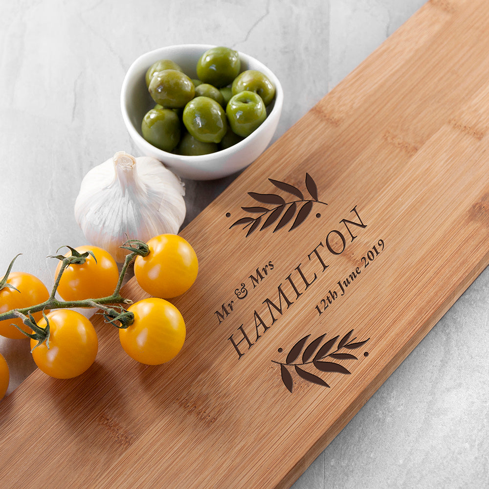 Personalised Wedding Bamboo Serving Board: 2 Chopping Boards By Gift Moments