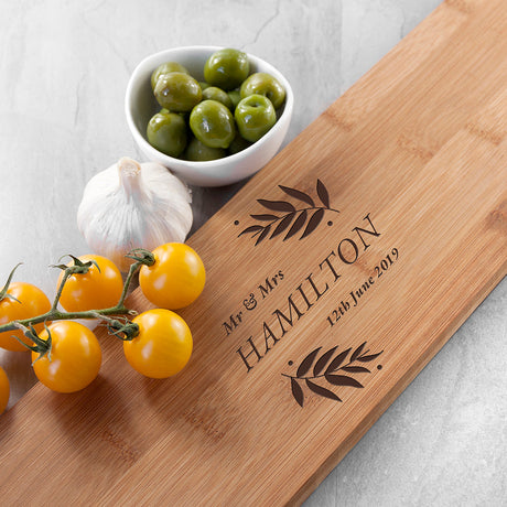 Personalised Wedding Bamboo Serving Board: 2 Chopping Boards By Gift Moments