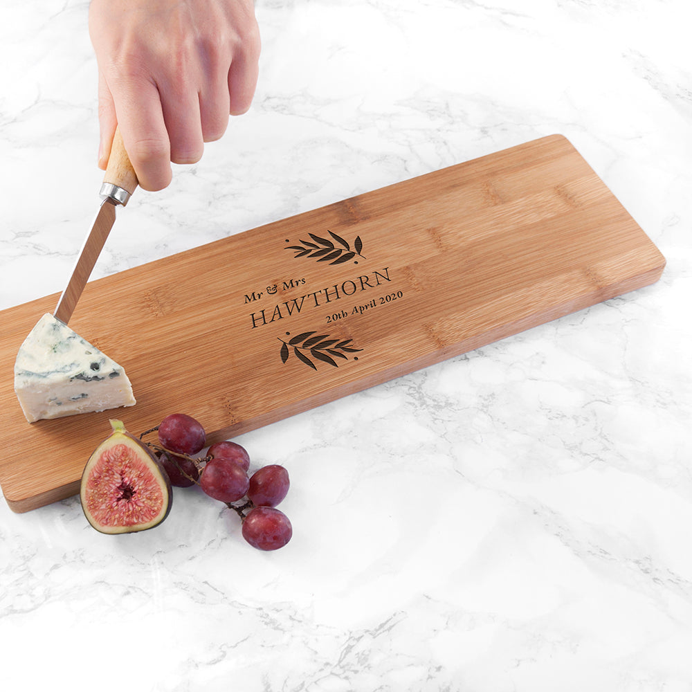 Personalised Wedding Bamboo Serving Board: 3 - Chopping Boards By Gift Moments