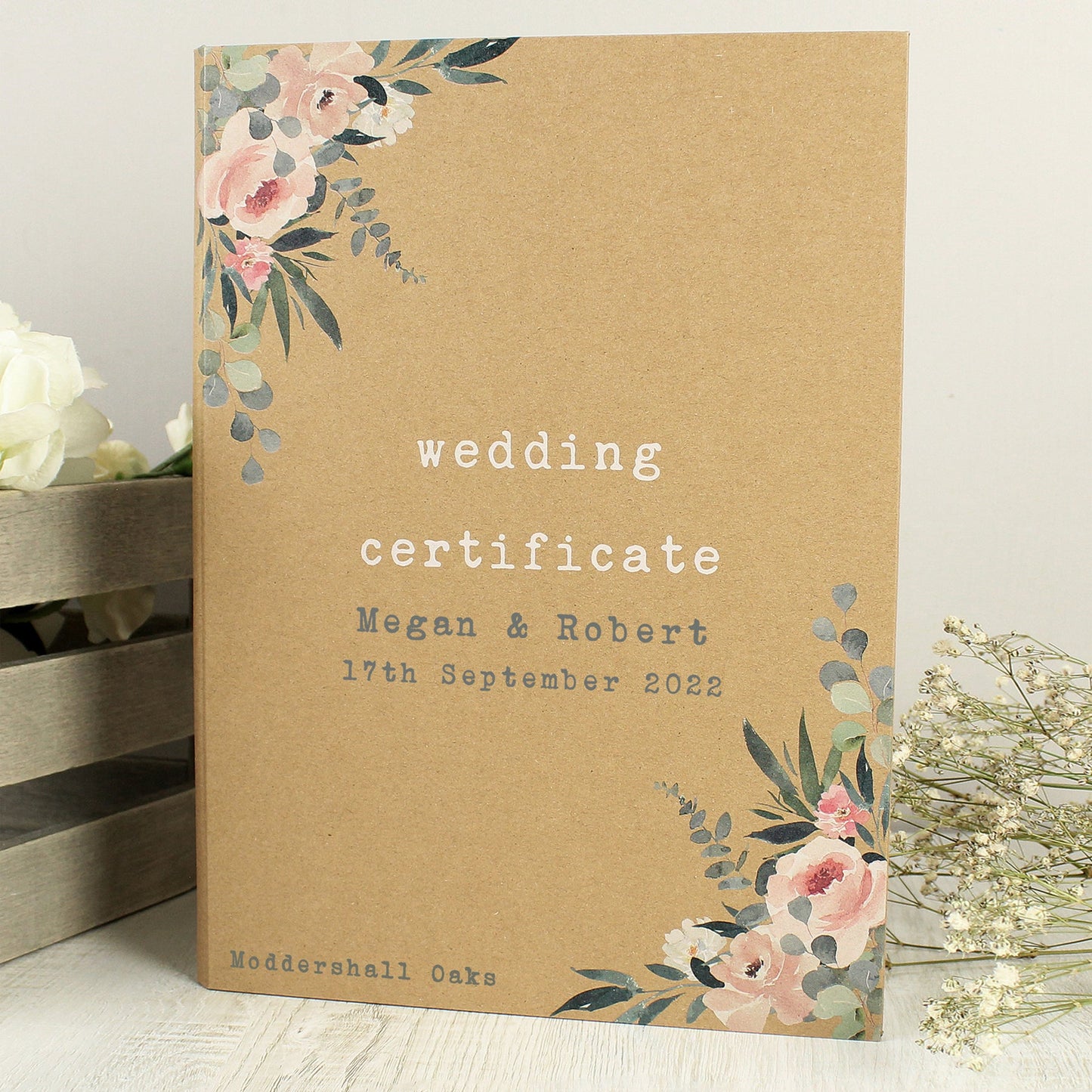 Personalised Wedding Certificate and Photo Display Book: 1 - Certificate Holders By Gift Moments
