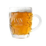 Personalised Wedding Dimpled Beer Glass: 5 - Beer Glasses By Gift Moments