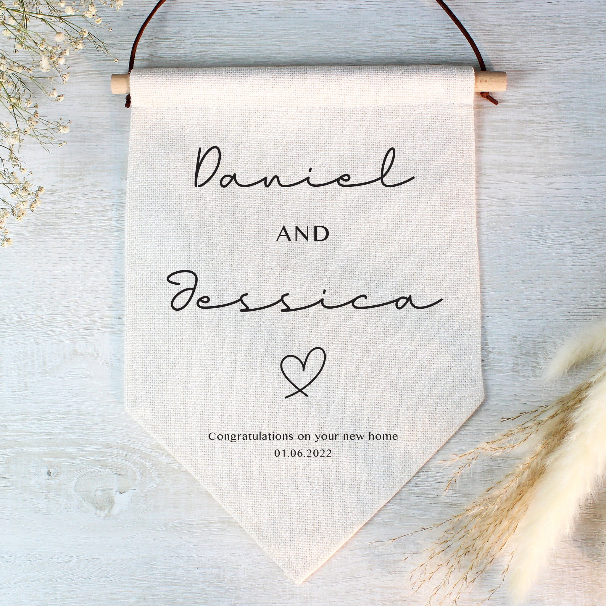 Personalised Wedding Hanging Banner: 3 - Banners By Gift Moments