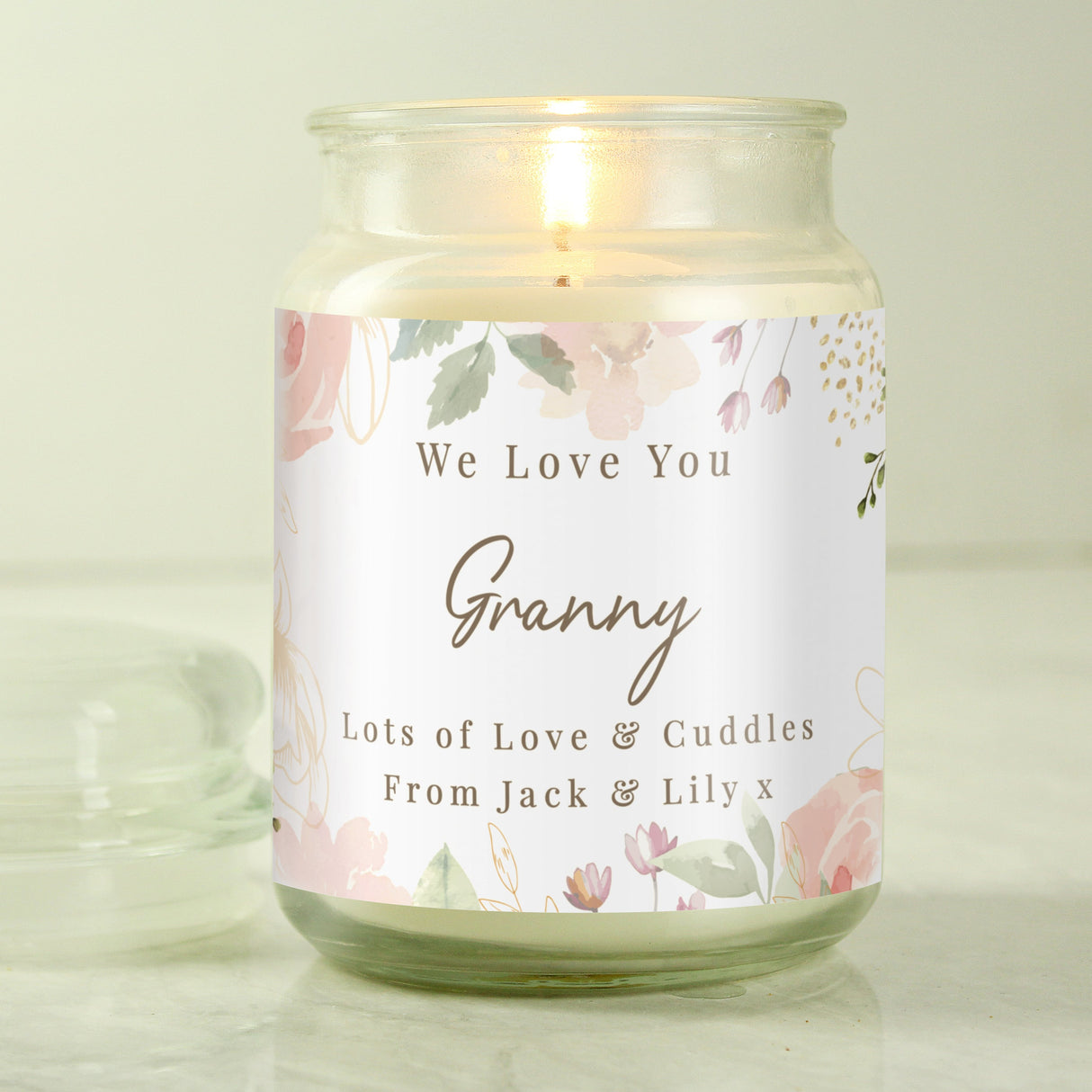 Personalised Wedding Large Candle Jar: 4 - Candles By Gift Moments