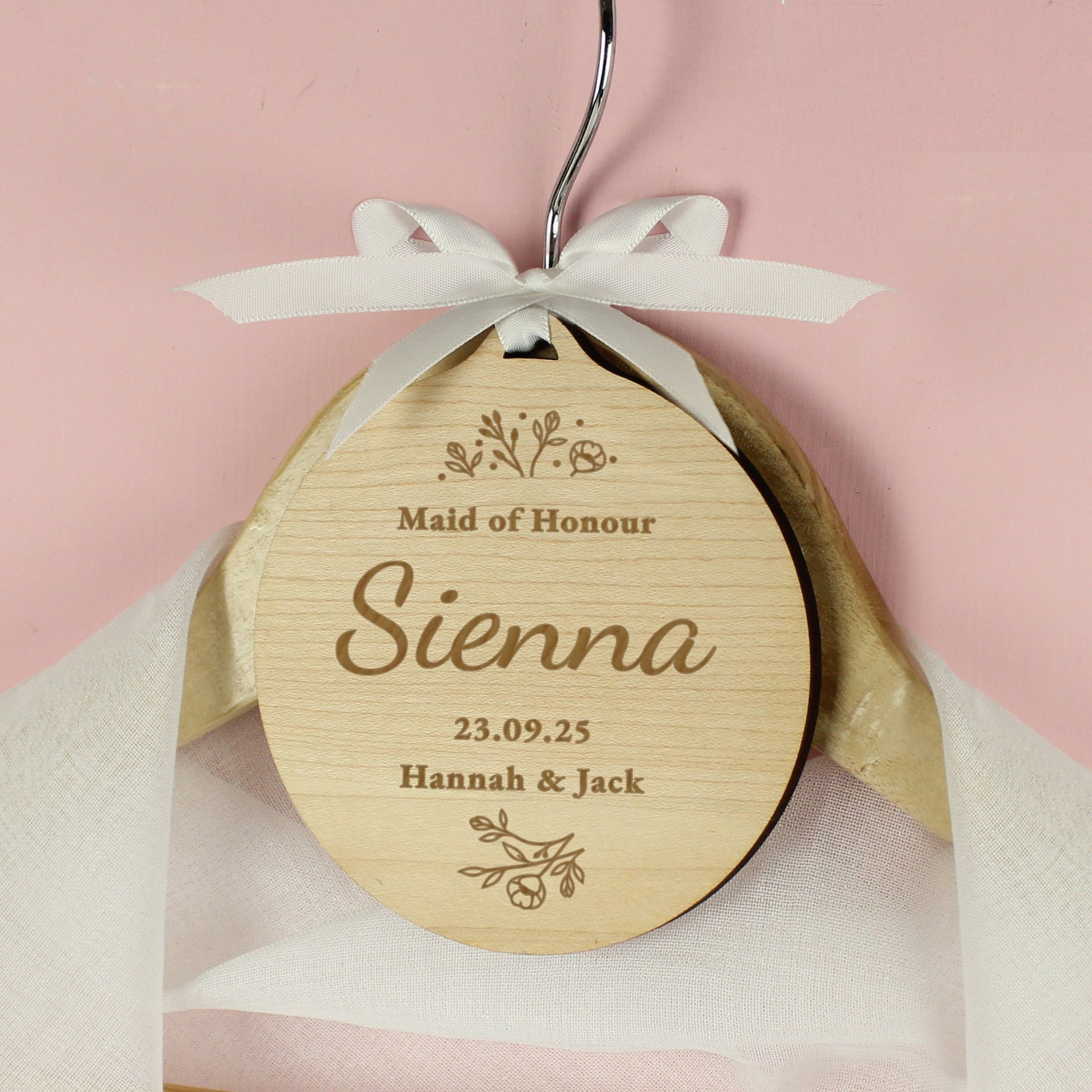 Personalised Wedding Party Wooden Tag: 3 - Decorations By Gift Moments