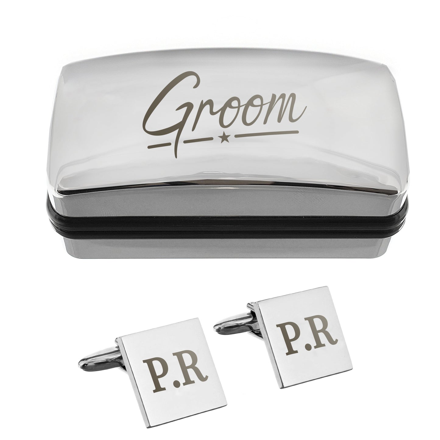 Personalised Wedding Role Cufflinks & Box Sets: 14 - Cufflinks & Tie Slides By Gift Moments