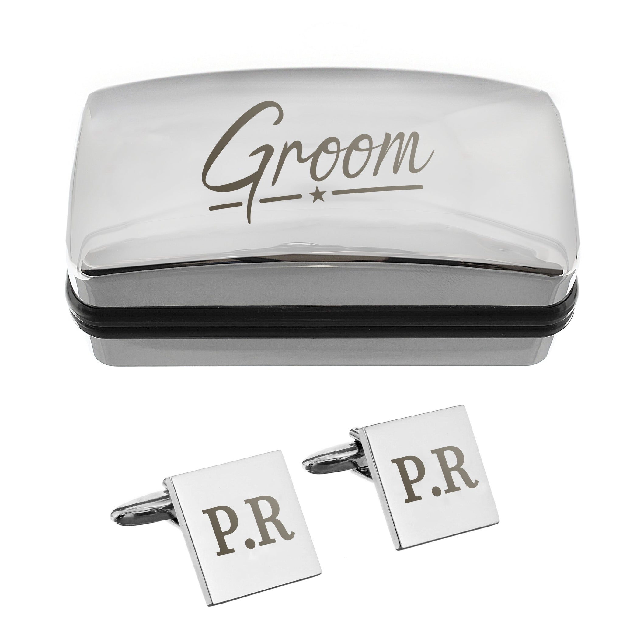 Personalised Wedding Role Cufflinks & Box Sets: 14 - Cufflinks & Tie Slides By Gift Moments