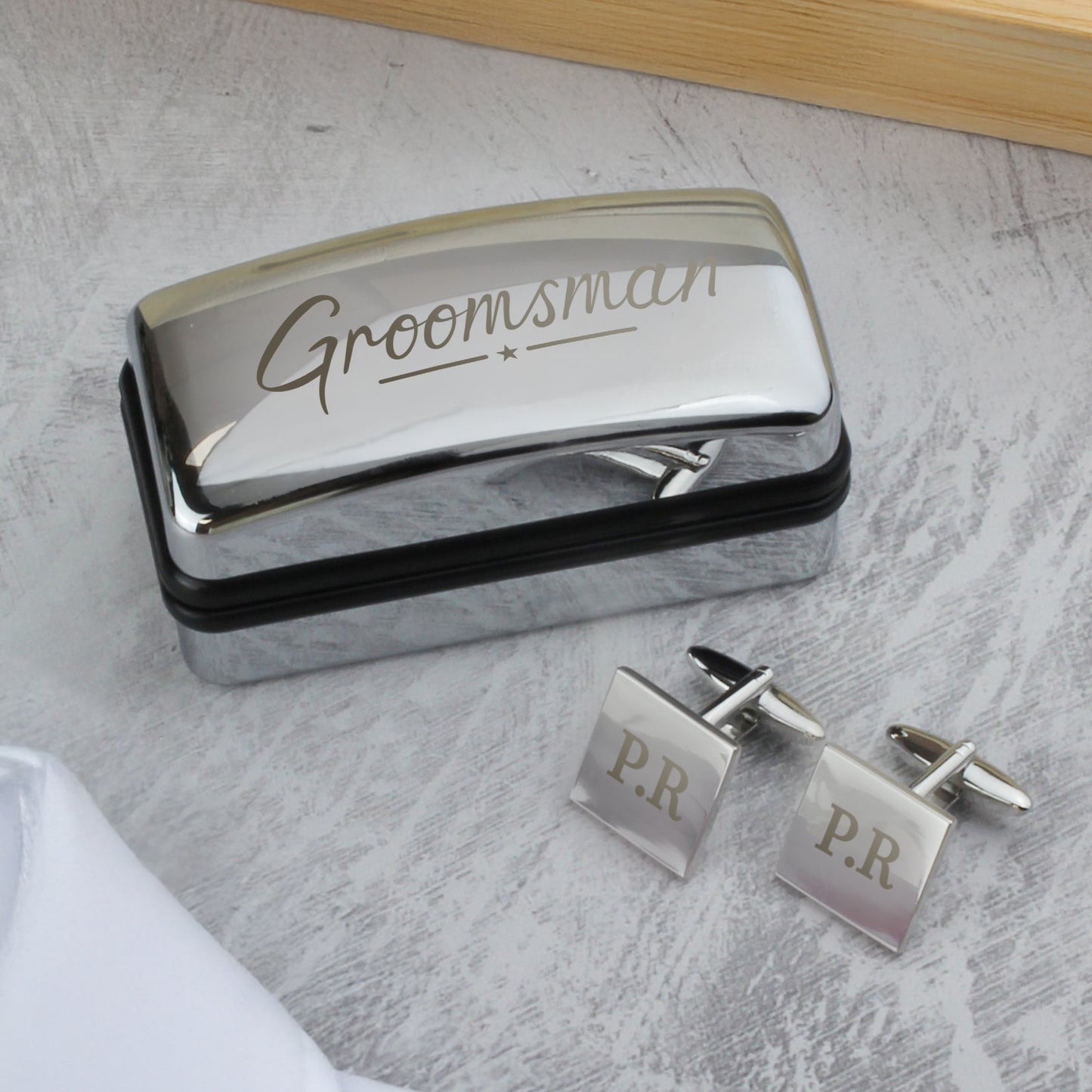 Personalised Wedding Role Cufflinks & Box Sets: 12 - Cufflinks & Tie Slides By Gift Moments