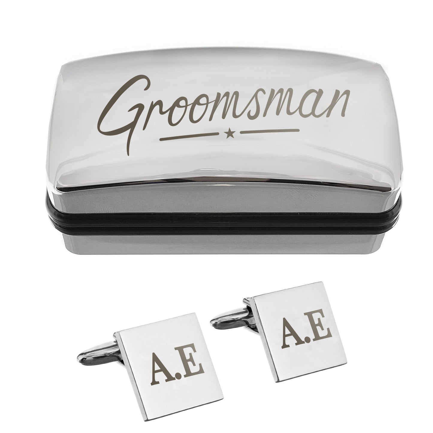 Personalised Wedding Role Cufflinks & Box Sets: 18 - Cufflinks & Tie Slides By Gift Moments