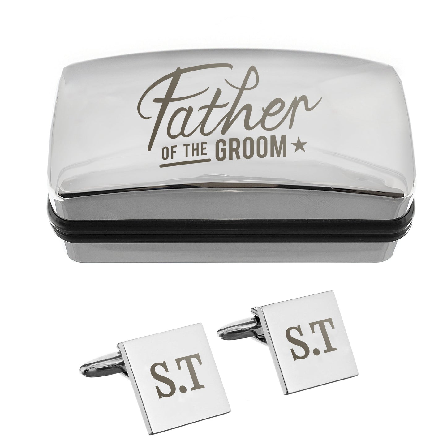 Personalised Wedding Role Cufflinks & Box Sets: 16 - Cufflinks & Tie Slides By Gift Moments